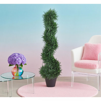 Artifical Cedar Tree Topiary Artificial Faux Cedar Tree Spiral Fake Plant