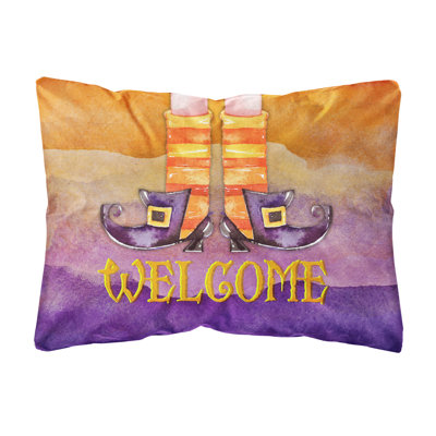  Coussin intérieur / extérieur Halloween Welcome Witches Feet