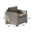 Ensemble de conversation modulaire en rotin 7 pièces avec coussins, 6327Cl-C11-124889804