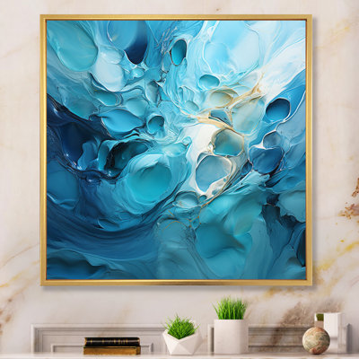 Azure Symphony II - Abstract Landscape Wall Art Living Room