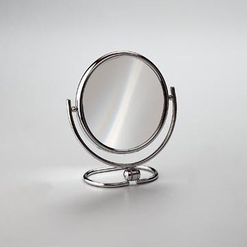 Miroir de maquillage cylindrique, Chrome