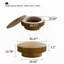 Table basse ronde avec rangement rabattable caché - brun, 39,37 po