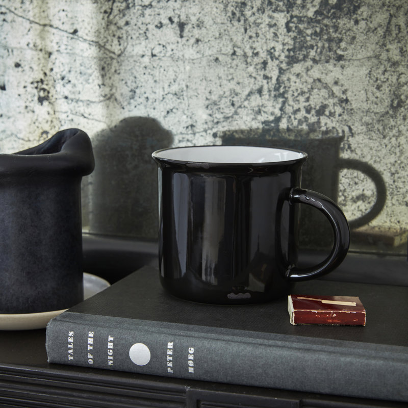 Tasse à café en grès 16 oz Canvas Home, Noir