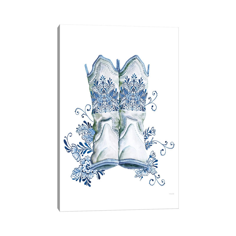 Indigo Bloom Boots, 152.4 cm H x 101.6 cm W x 3.175 cm D, Does Not Apply
