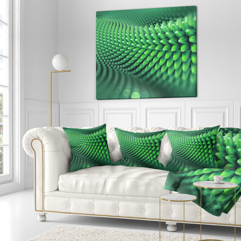 Abstrait 3D épineux - coussin imprimé abstrait, 16 po x 1 po, Coussin décoratif