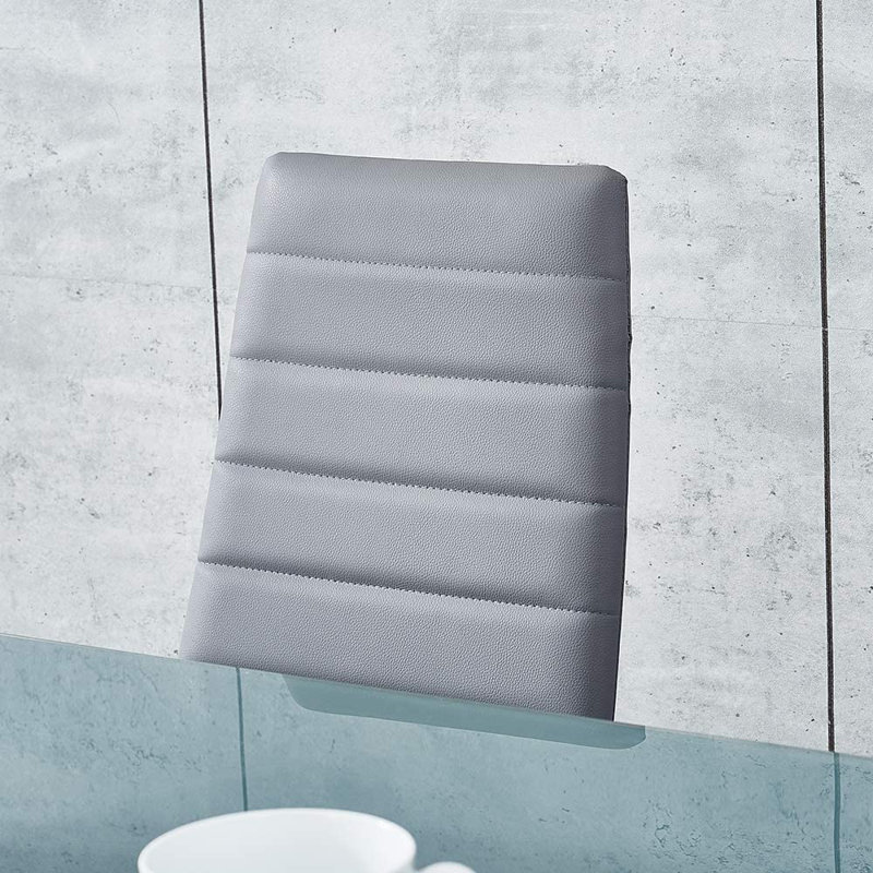 Huguley Grey Faux Leather Padded Chairs