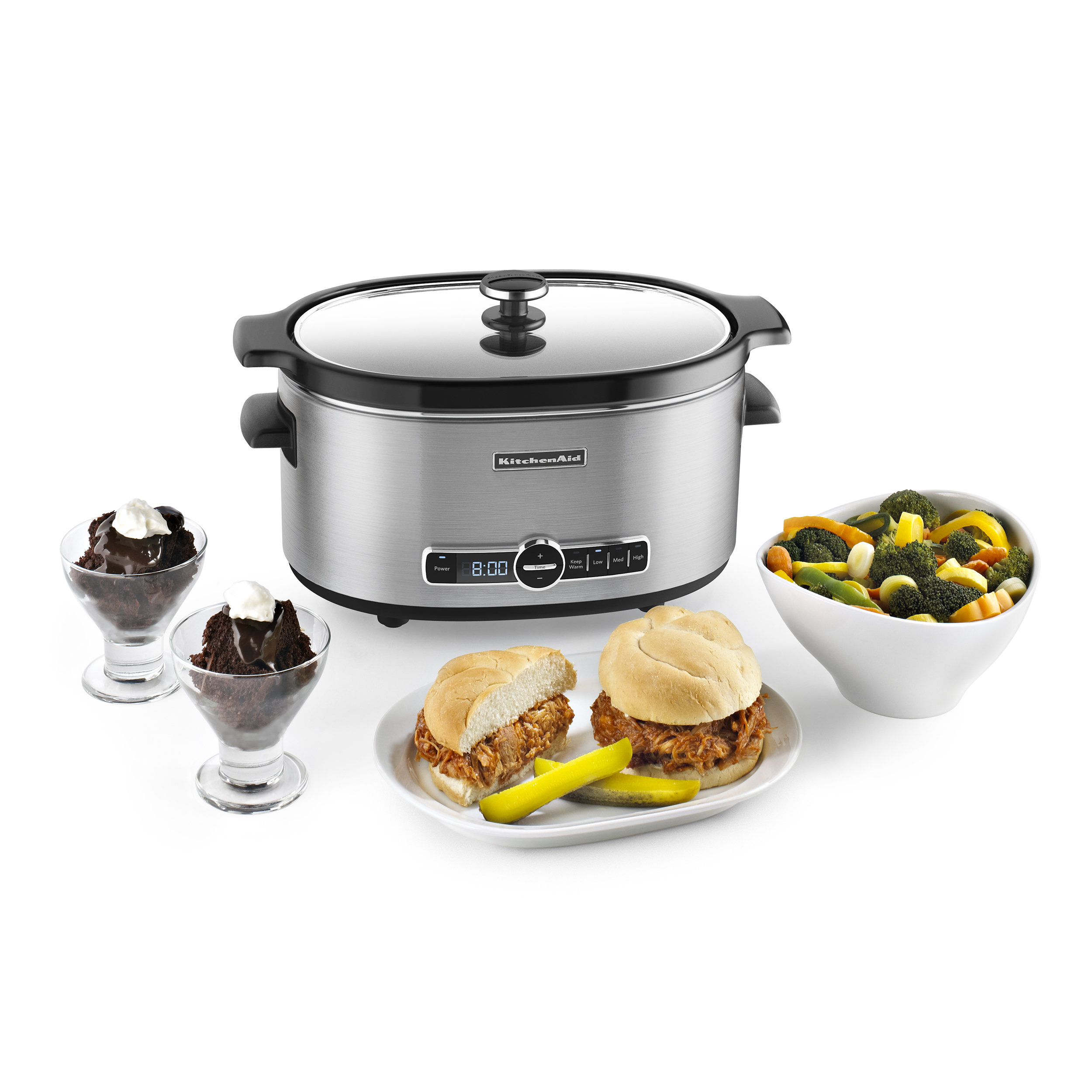 KitchenAid 6-Quart Slow Cooker with Solid Glass Lid