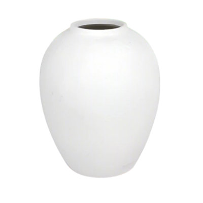 Terracotta Vase White