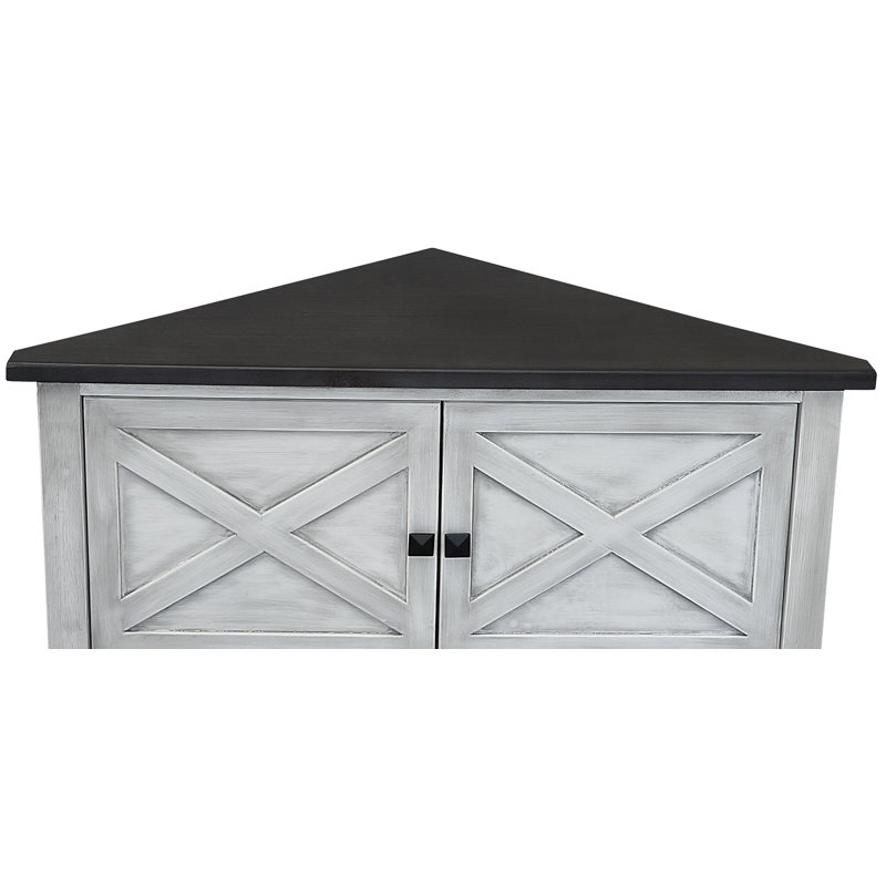 Tod Accent Cabinet, Charcoal/Light Grey