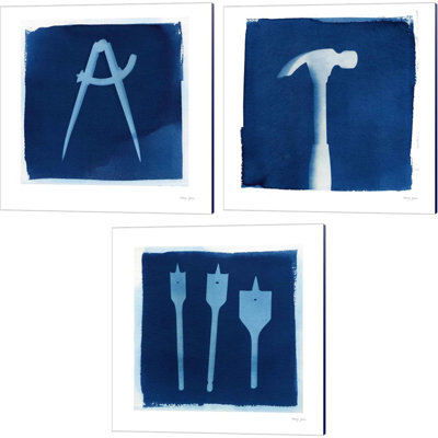 " Cyanotype Tools VII, VIII & XIV " by Nancy Green 3 - Pieces