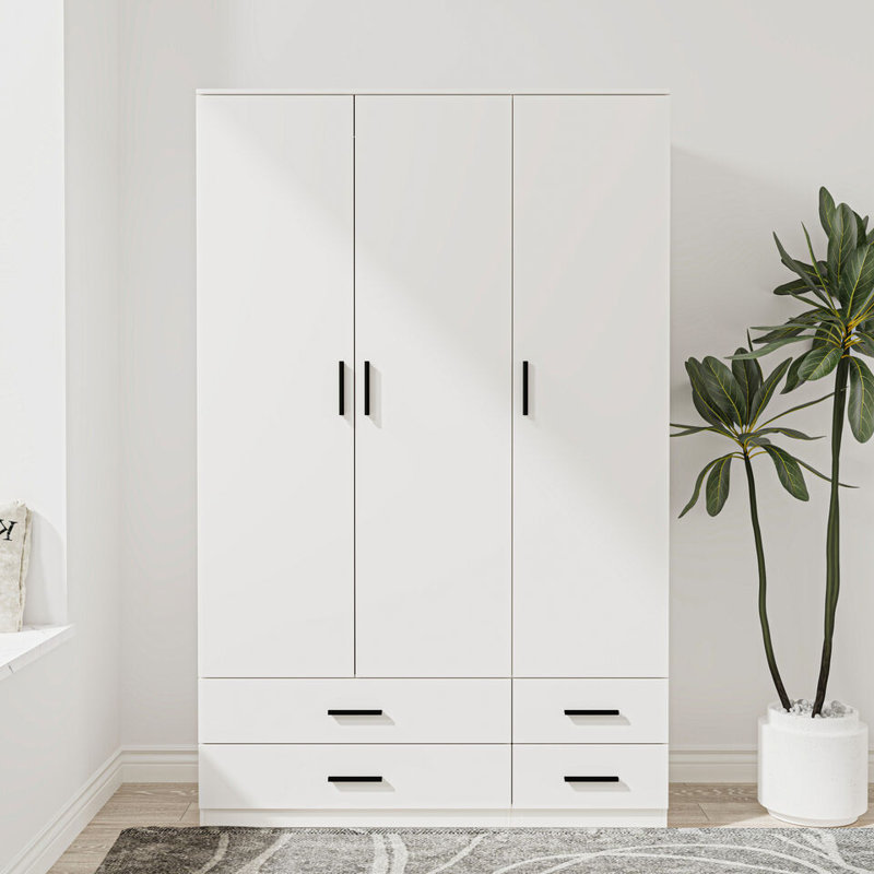 Retonia Manufactured Wood Wardrobe, White