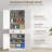 HOMCOM 72.5" Kitchen Pantry Cabinet