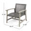 Ensemble de 2 fauteuils club gris clair délavé - bois d'acacia d'extérieur + osier PE-560139058