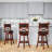 30" Bar Height X-Back Swivel Stool, Fabric Seat-1802708845