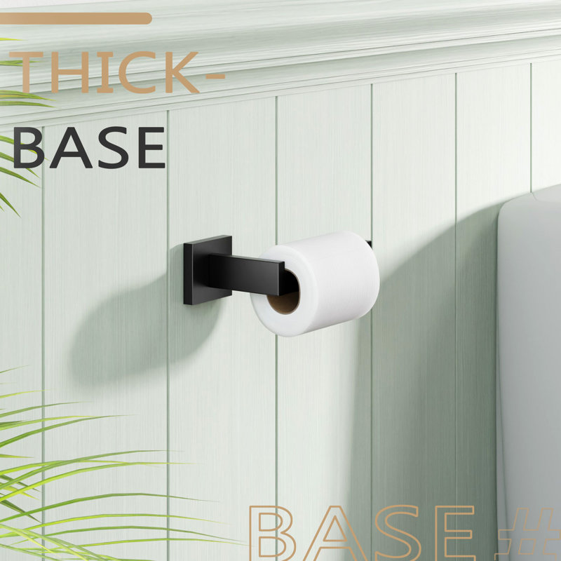 Bathroom Toilet Paper Holder Wall Mount, Matte Black