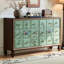 Armoire d'appoint verte et bois manufacturé vert