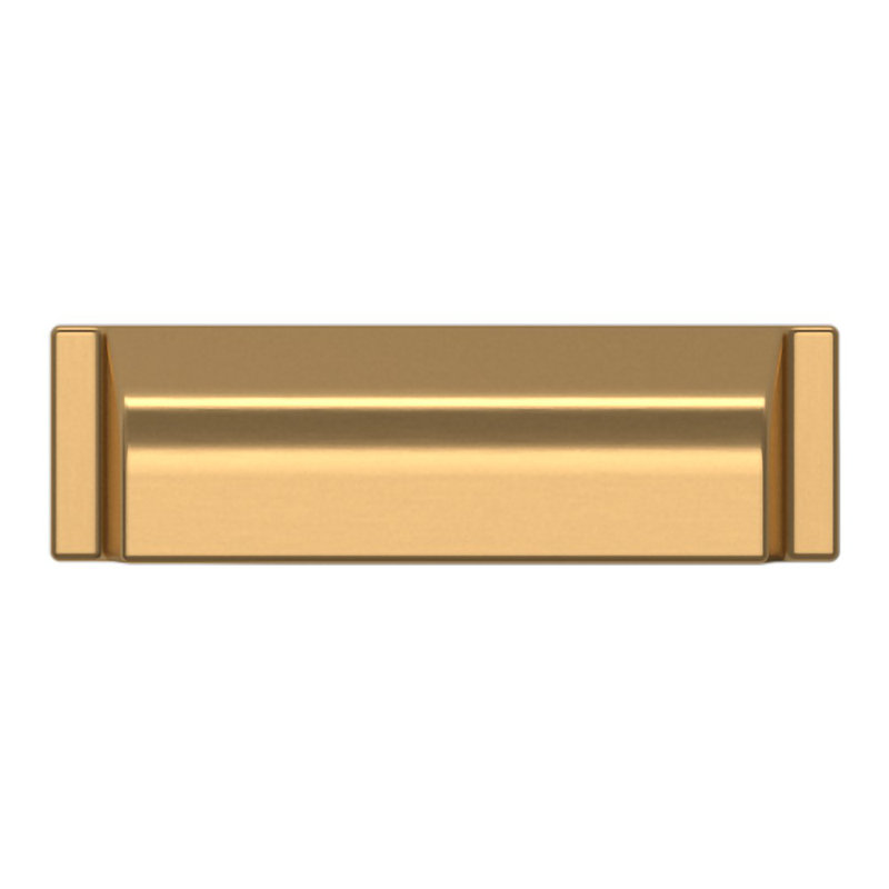 4421 Transitional Cup Pull, 4" CTC, Satin Brass