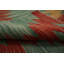 Tapis vert kilim en laine vert 8 x 10