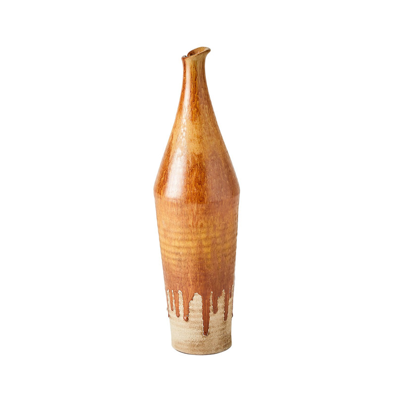 Vintage Bottle-Golden Reactive, 17" H x 4.75" W x 4.75" D