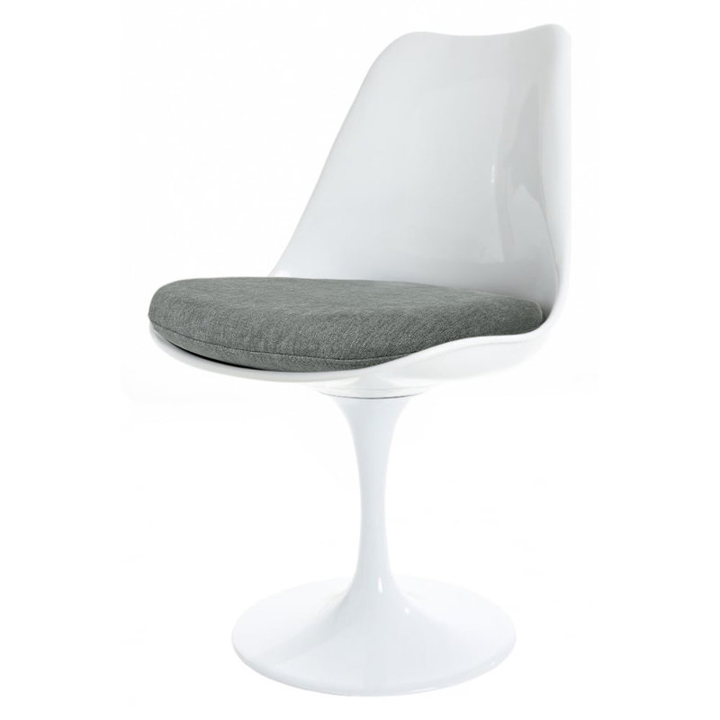 Eleni 47cm H Fabric Upholstered Side Chair, Grey