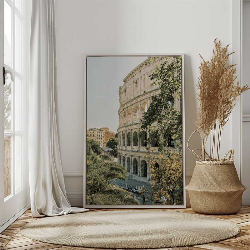 Impression sur toile Roman Glory, dans un cadre blanc opaque, 48 po x 32 po, H 18,75 po x l 12,75 po x P 1,75 po