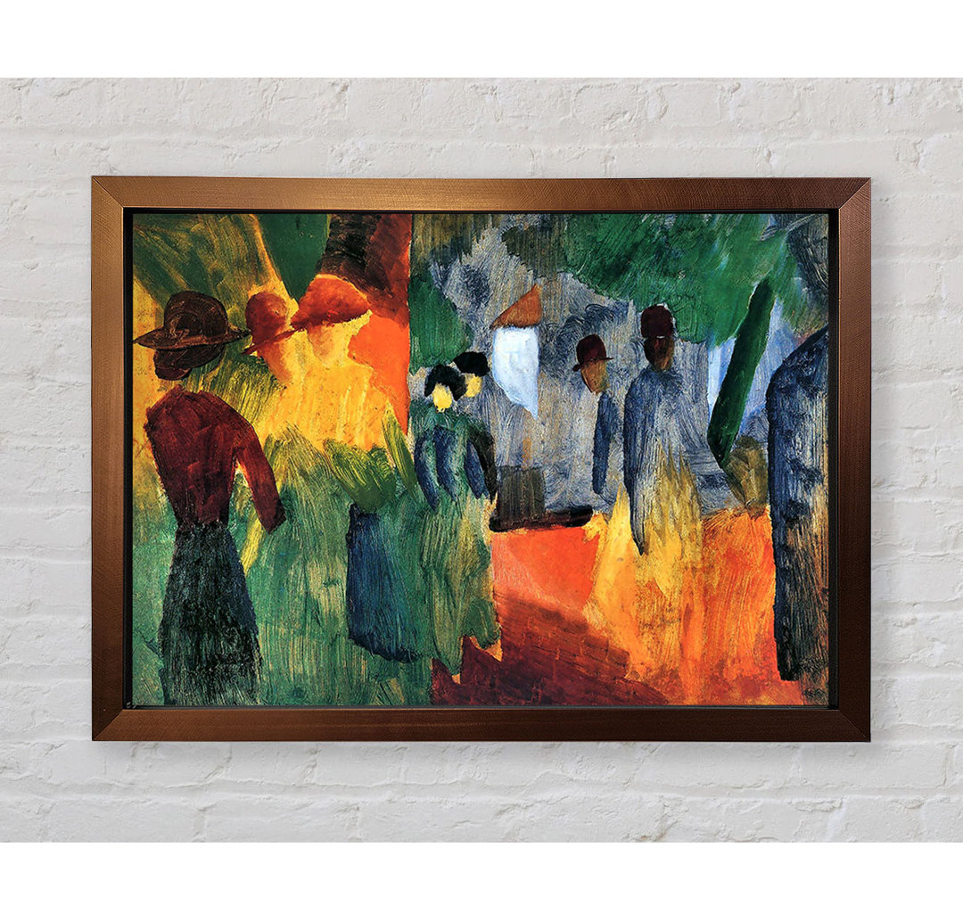 People In The Park von August Macke - Einzelne Bilderrahmen Kunstdrucke