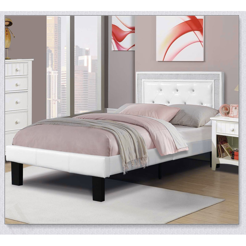 Lit de style Glamours, Blanc