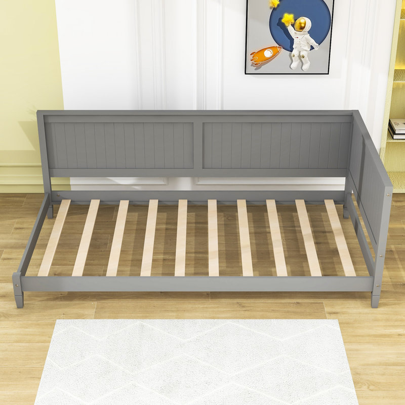 Lit de jour Aliosman, gris, Simple