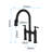 Matte Black Kitchen Faucet With Pull-Down Feature - Accurate Temperature & Flow Control, 360-Degree Swiveling Nozzle, Brass Dual Handle For Precise Adjustment, Rotating Strong-1388898162
