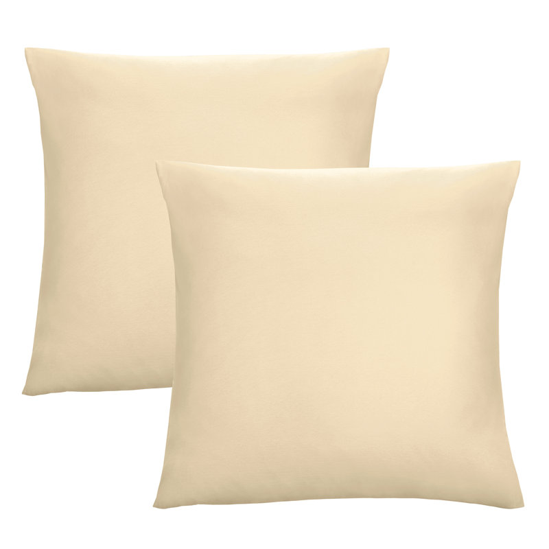 biberna 100% Cotton Pillow Case, 40cm W x 40cm L, Dark Grey