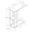 Accent Table For Convenience - Grey Laminate Finish And Metal Frame Living Bedroom Attraction Side Frame, Ideal Spaces