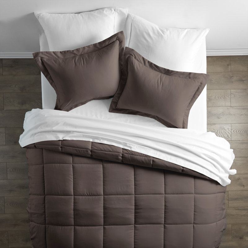 Simply Soft 8 Piece Microfiber Complete Bedding Set, Chocolate, Twin XL + 5 Pieces Included