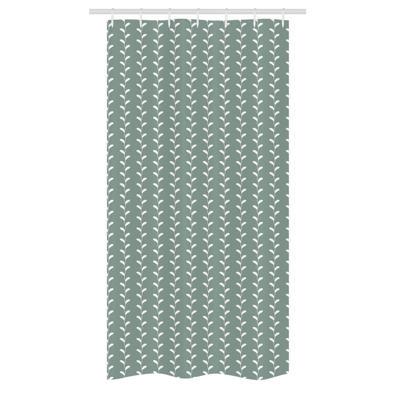 Meadview Geometric Shower Curtain with Hooks Included, 36" W x 72" L