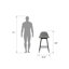 Henrine Upholstered Counter Stool with Metal Frame-277268264