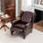 Aimee-Lea 31.5" Wide Genuine Leather Wing Chair Recliner-795717417