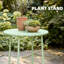 Outsunny 48 cm Round Garden Side Table with Rolled Edge Metal-1012088674