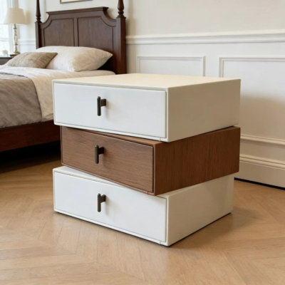 Three Layer Rotatable Bedside Table