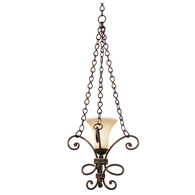 Amelie 1 - Light Single Pendant, Antique Copper, Petite Victorian