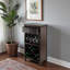 Armoire à vin avec support en verre au fini espresso Adria, H 37,52 po x l 19 po x P 12,6 po