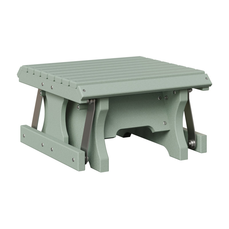 Berlin Gardens Premium Gliding Footstool, Seafoam