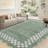 Scalloped Area Rugs Modern Bordered Accent Carpet,Non-Slip Floor Cover,Stain-Resistant Indoor Mat for Bedroom,Kitchen,Living Room-620051070-620051329
