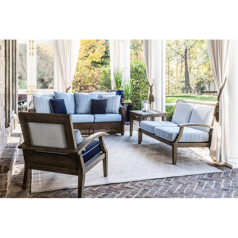 Reflections Outdoor 3 - Seat Patio Sofa, Ivory, Demo Stone