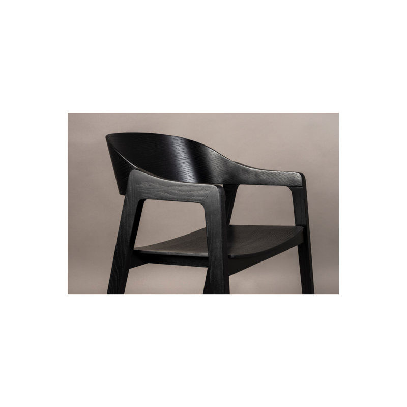 Westlake Solid Wood Arm Chair, Black
