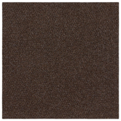 EAZY Floor Rocket Hobnail 24" x 24" Peel and Stick Carpet Tile Brown