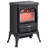 22.8 Inch Freestanding Electric Fireplace Heater 1500W Adjustable Flames Black