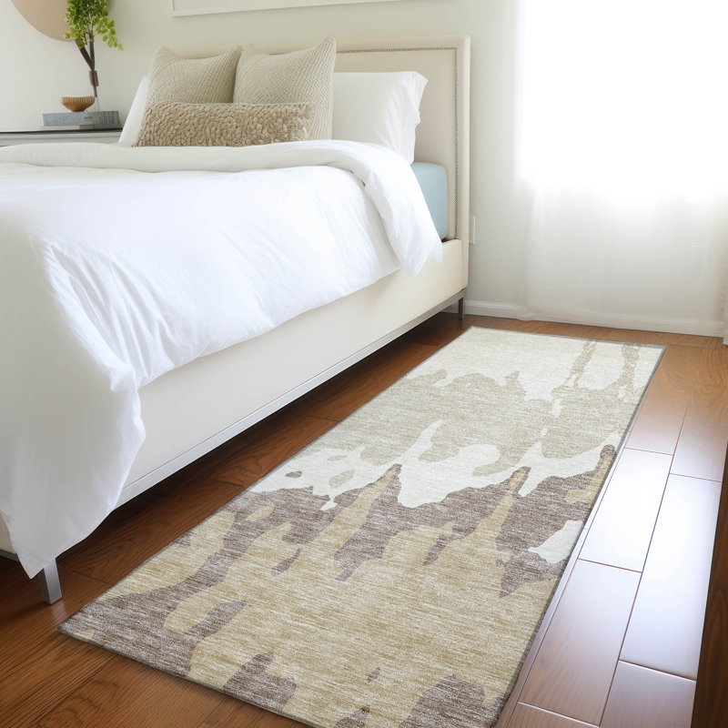 Premium Machine Washable Prisco Ivory Rug, Runner 2'3" x 7'6"