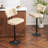 Swivel Adjustable Height Bar Stools with Footrest and Thick Cushion Curved Backrest(Set of 3)-1557321670