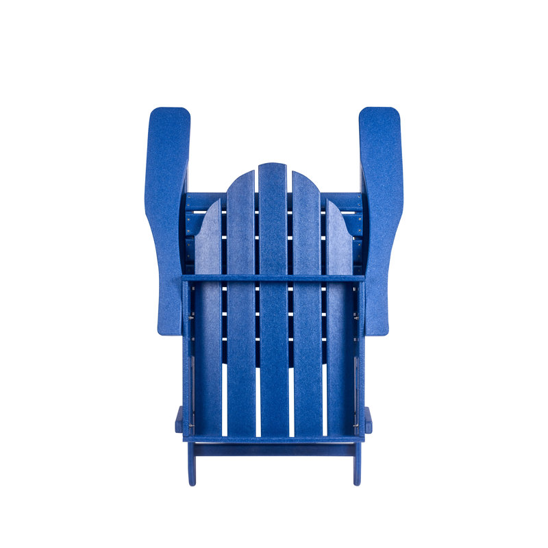 Chaise Adirondack pliante en plastique Aponte, Bleu