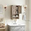 Armoire de salle de bain murale avec tablette réglable-129232537