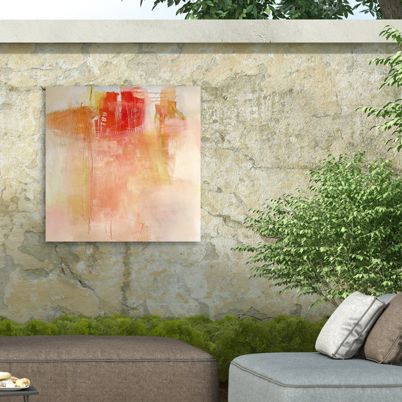 Mila Apperlo Orange 789 Outdoor  Canvas, H 14 po x l 14 po
